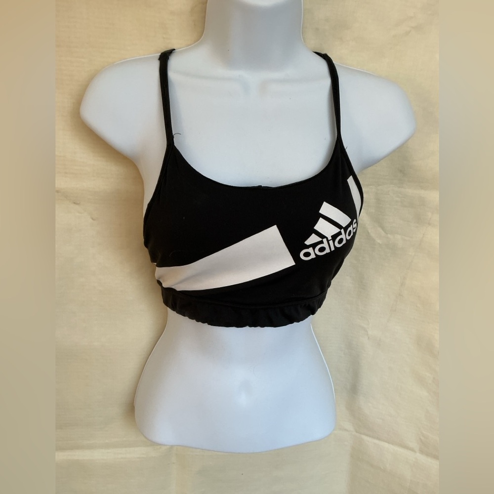Adidas Women's Black and White Sports Bra